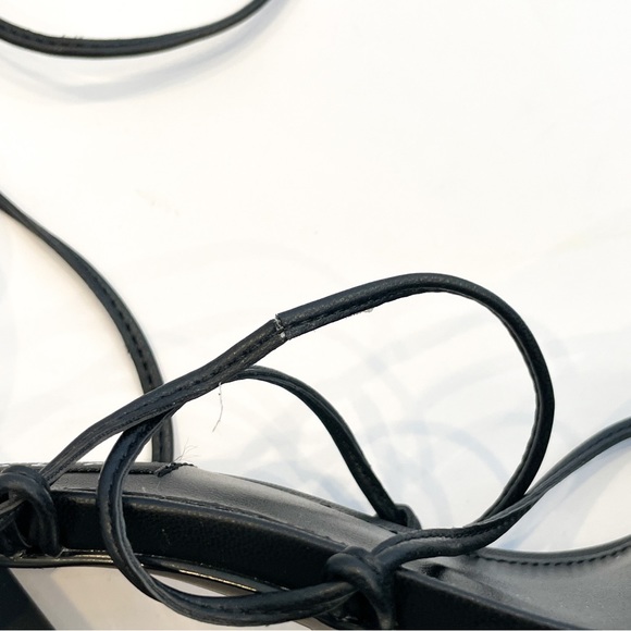 AQUA Women's Leah Ankle Tie High Heel Sandals in Black - Size 8 - Picture 6 of 7